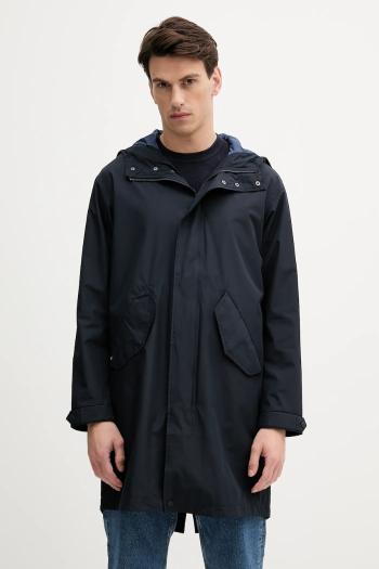 Bunda Tommy Hilfiger tmavomodrá farba, prechodná, MW0MW39645