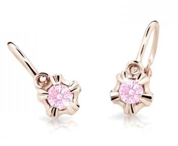 Cutie Jewellery Detské náušnice z ružového zlata C2158-10-X-4 ružová