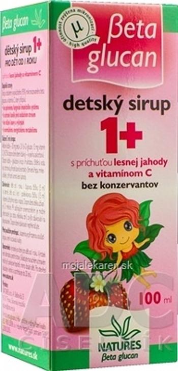 NATURES Beta glukán detský sirup 1+ s príchuťou lesnej jahody 100 ml