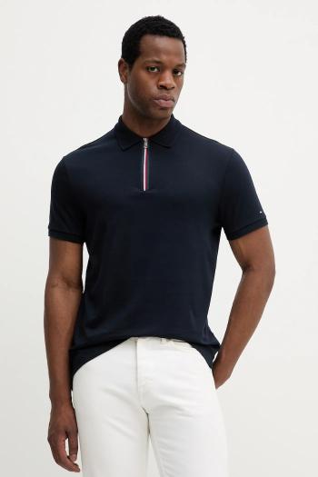 Bavlnené polo tričko Tommy Hilfiger tmavomodrá farba, jednofarebné, MW0MW39552