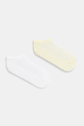 Ponožky Calvin Klein Jeans 2-pak dámske, žltá farba, 701231403