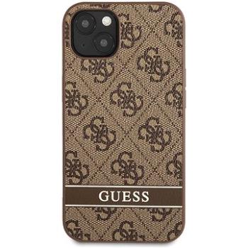 Guess PU 4G Stripe kryt na Apple iPhone 13 mini Brown (GUHCP13SP4SNW)