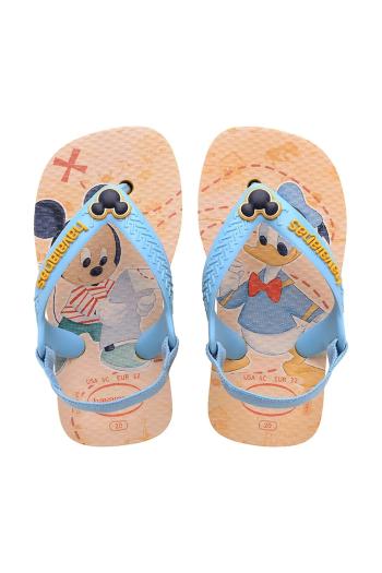Detské sandále Havaianas DISNEY CLASSICS béžová farba