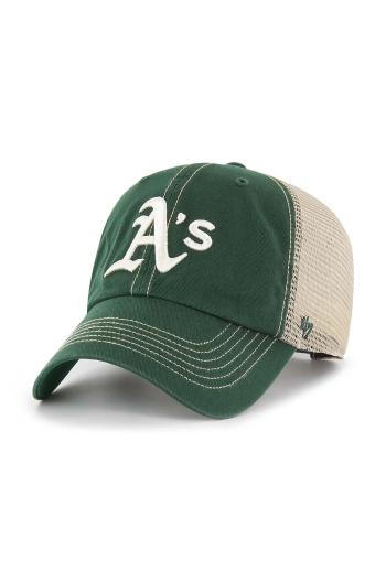 Šiltovka 47 brand MLB Oakland Athletics zelená farba, vzorovaná