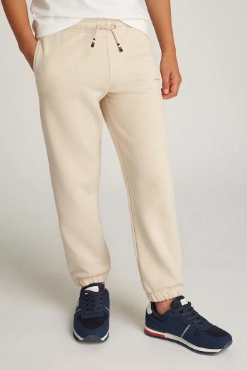 Detské tepláky Tommy Hilfiger béžová farba, jednofarebné, KS0KS00596