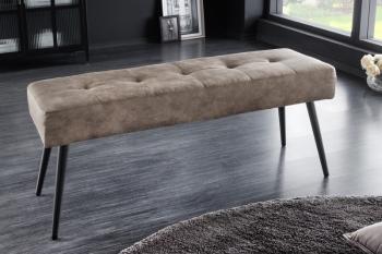 LuxD Dizajnová lavica Bailey 100 cm taupe