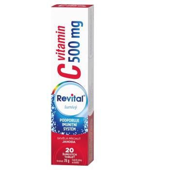 REVITAL Vitamín C 500 mg príchuť jahoda 20 šumivých tabliet