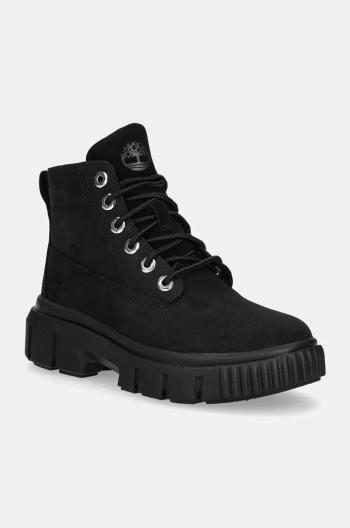 Semišové workery Timberland Greyfield dámske, čierna farba, na platforme, TB0A5RNG0011