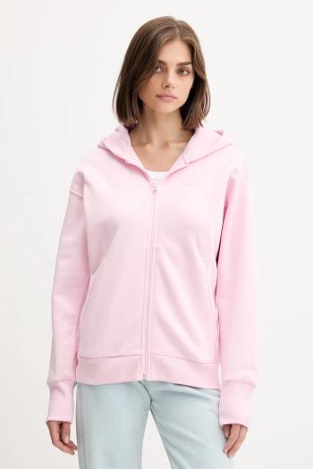 Mikina adidas All SZN ružová farba, s kapucňou, s nášivkou, JV7289