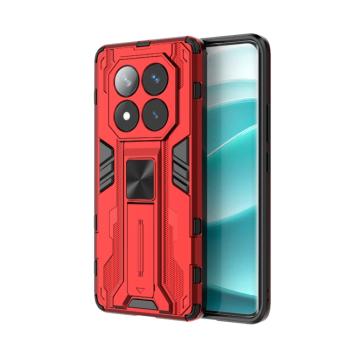 SUPERSONIC Ochranný obal so stojanom pre Xiaomi Redmi Note 14 Pro 5G červený