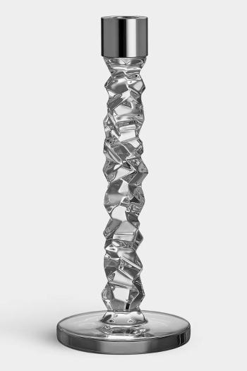 Dekoračný svietnik Orrefors Carat 24,2 cm 2-pak šedá farba