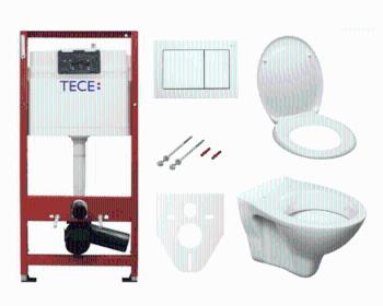 Cenovo zvýhodnený závesný WC set TECE do ľahkých stien / predstenová montáž + WC S-Line S-line Pro SIKOTSD0