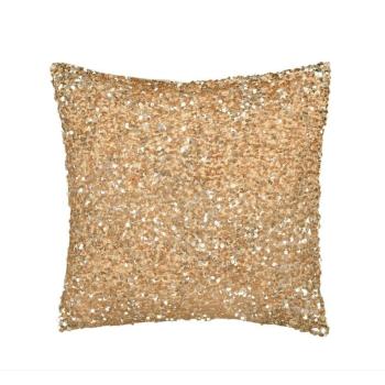 Návlek na polštář, Třpytky, zlatý, 40 x 40 cm