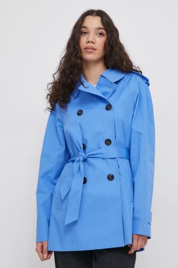 Bavlnený trenčkot Tommy Hilfiger prechodný,oversize,WW0WW40481