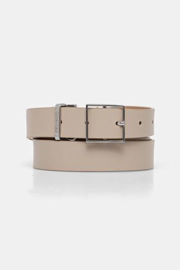 Kožený opasok Calvin Klein dámsky, béžová farba, K60K612866