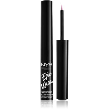 NYX Professional Makeup Epic Wear Metallic Liquid Liner dlhotrvajúce gélové očné linky odtieň 08 Fucshia Metal 3,5 ml