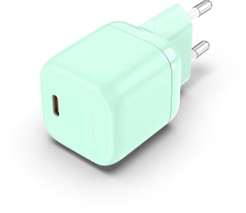 Töltő adapter Vention 1-port Stylish USB-C GaN Charger (30W) Green