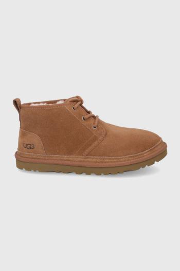 Semišové topánky UGG Neumel Neumel pánske, hnedá farba, 3236.CHE