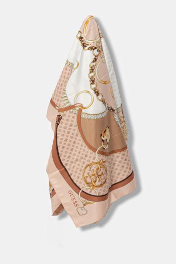Šatka Guess KEFIAH béžová farba, vzorovaná, AW5348 POL03