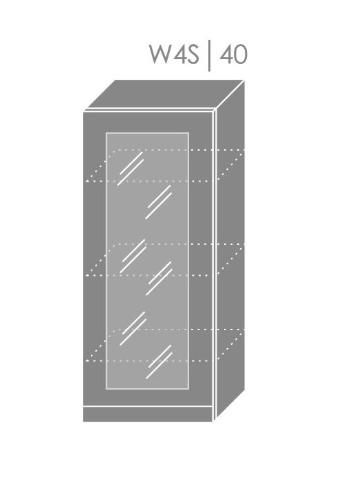 ArtExt Kuchynská linka Brerra - lesk Kuchyňa: Horná skrinka W4S/40 / (ŠxVxH) 40 x 96 x 32,5 cm