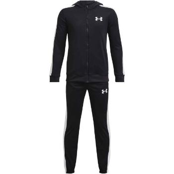 Under Armour KNIT HOODED TRACK SUIT Chlapecká tepláková souprava, černá, velikost S