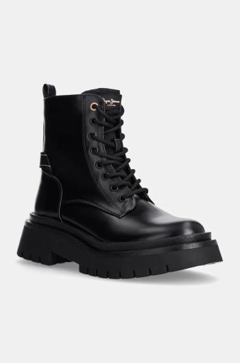 Workery Pepe Jeans PLS50530 dámske, čierna farba, na platforme, jemne zateplené, QUEEN HANDLER