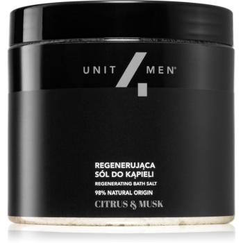 Unit4Men Bath Salt Citrus & Musk soľ do kúpeľa s regeneračným účinkom 700 g