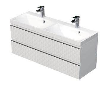 Kúpeľňová skrinka s umývadlom SAT Cube Way 120x47,5x40 cm biela mat CUBE3D1202ZB