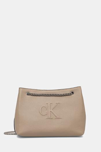 Kabelka Calvin Klein Jeans béžová farba, LV04K3163G