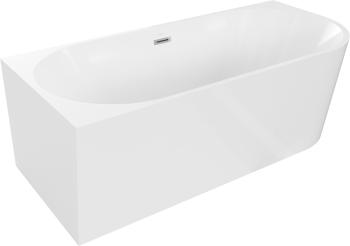 MEXEN/S - Mia vaňa voľne stojaca rohová ľavá 150 x 75, biela, sifón a prepad chróm 52691507500L-01