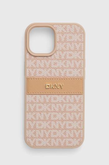 Puzdro na mobil Dkny iPhone 15 / 14 / 13 6.1 oranžová farba, DKHCP15SPRTHSLP