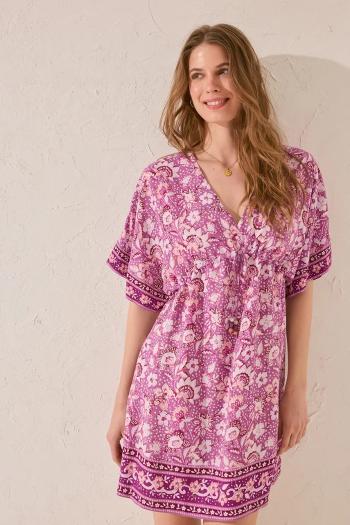 Šaty women'secret fialová farba, mini, áčkový strih, 4929178