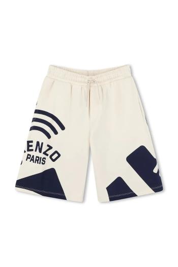 Detské bavlnené šortky Kenzo Kids béžová farba, K61116