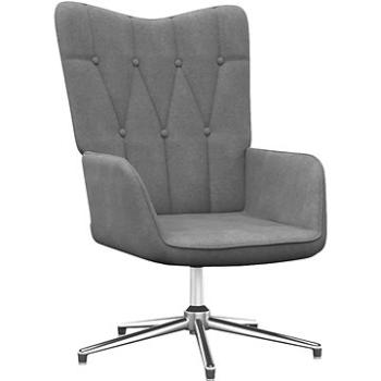 Relaxačné kreslo tmavo sivé textil, 327590