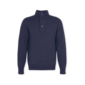 Barbour  Patch Half Zip Knit - Navy  Svetre Modrá