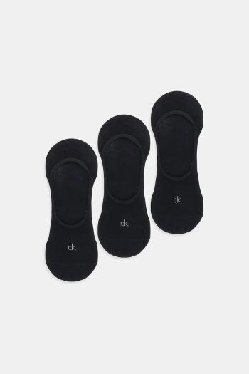 Ponožky Calvin Klein 3-pak čierna farba, 701234367