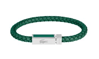 Lacoste Zelený kožený náramok pre mužov Rockel 2040449