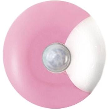 ACA Lighting LED detská nočná lampička do zásuvky UFO 0,4 W / 230 V / 6 000 K, súmrakový senzor, ruž (5208055030064)