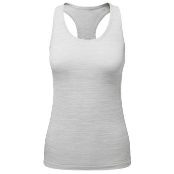 TriDri® Dámske bezšvové športové tielko 3D fit - Ľadovo sivý melír | L