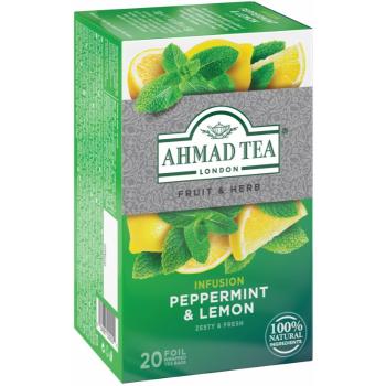 Ahmad Tea Peppermint & Lemon mätový čaj s citrónom a citrónovou trávou 20x1.5 g