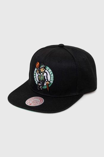 Šiltovka Mitchell&Ness BOSTON CELTICS čierna farba, s nášivkou