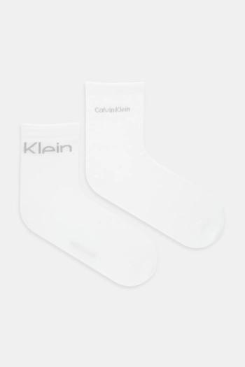 Ponožky Calvin Klein Jeans 2-pak biela farba, 701235518