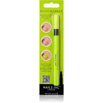 Nails Inc. Mani Marker ozdobný lak na nechty v aplikačnom pere odtieň Electric Green Neon 3 ml