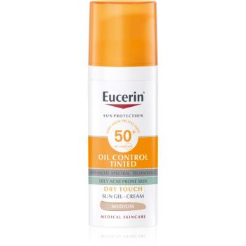 Eucerin Sun Oil Control Tinted krémový gél na opaľovanie SPF 50+ odtieň Medium 50 ml