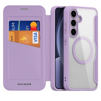 DUX X PRO Zaklápacie puzdro s MagSafe pre Samsung Galaxy S25 5G fialový