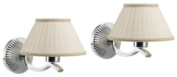 Gallo Wood - ISOTTA osvetlenie textilné E27, 60W, 230V, 2 ks, chróm 021003ST71IM2-C