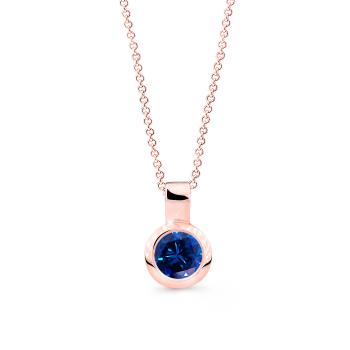 Cutie Diamonds Minimalistický prívesok z ružového zlata so zafírom DZ8005-40-SF-X-4