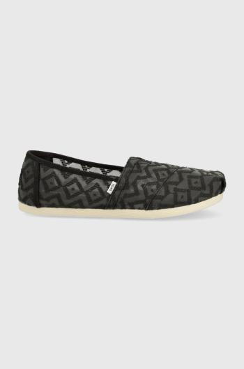 Espadrilky Toms Alpargata čierna farba,