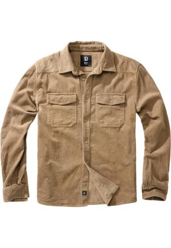 Brandit Corduroy Classic Shirt Long Sleeve camel - 3XL