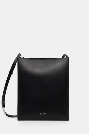 Kožená kabelka Calvin Klein čierna farba, LV04F3005G